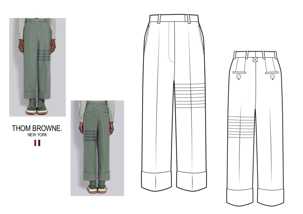 Flat Thom Browne Pants